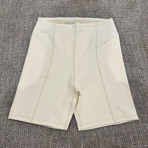 NWT- For Love & Lemons Cream High-Waisted Workout Shorts